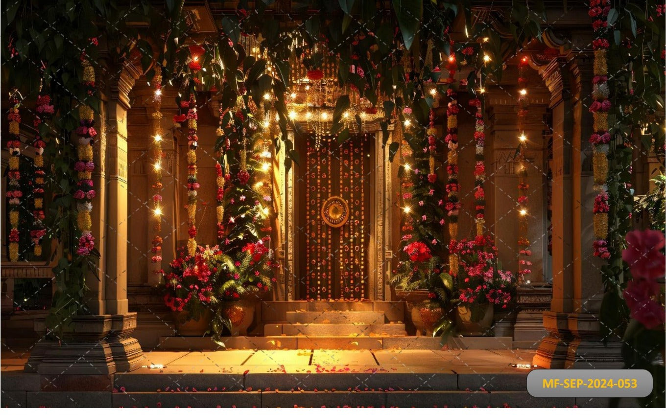 Temple Decoration babyphotoshoot Backdrop