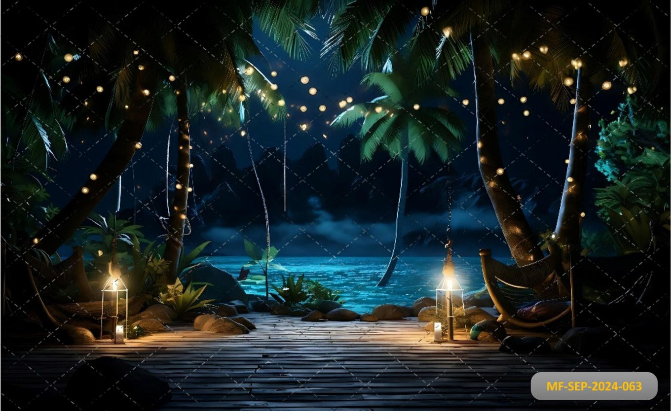 Tropical Island babyphotoshoot Backdrop