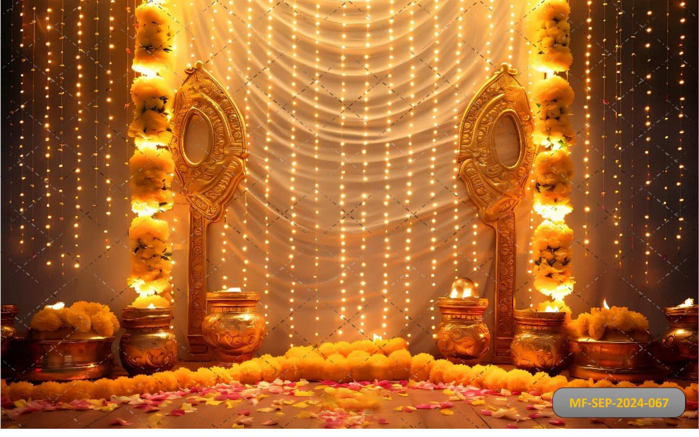 Pot With mini Light Set babyphotoshoot Backdrop