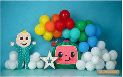 Cocomelon babyphotoshoot Backdrop
