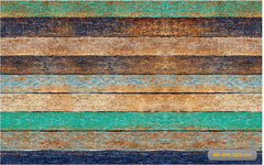 Green And Blue Wooden babyphotoshoot Backdrop