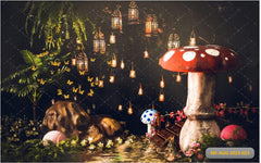 Mushroom Backdrop-Fabric Backdrop