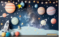 Astronaut Plants babyphotoshoot Backdrop