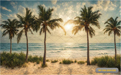 Evening Sunset Beach View babyphotoshoot Backdrop