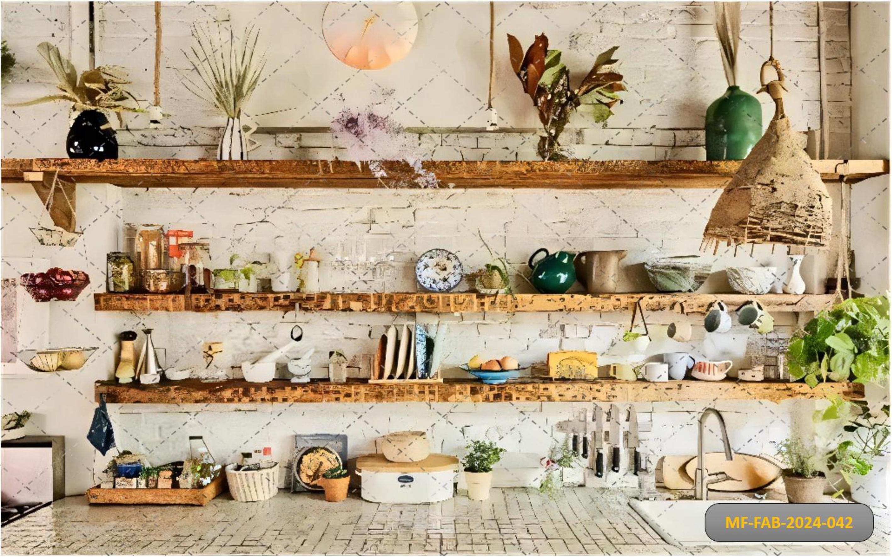 Kitchen Shelf babyphotoshoot Backdrop