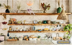 Kitchen Shelf babyphotoshoot Backdrop