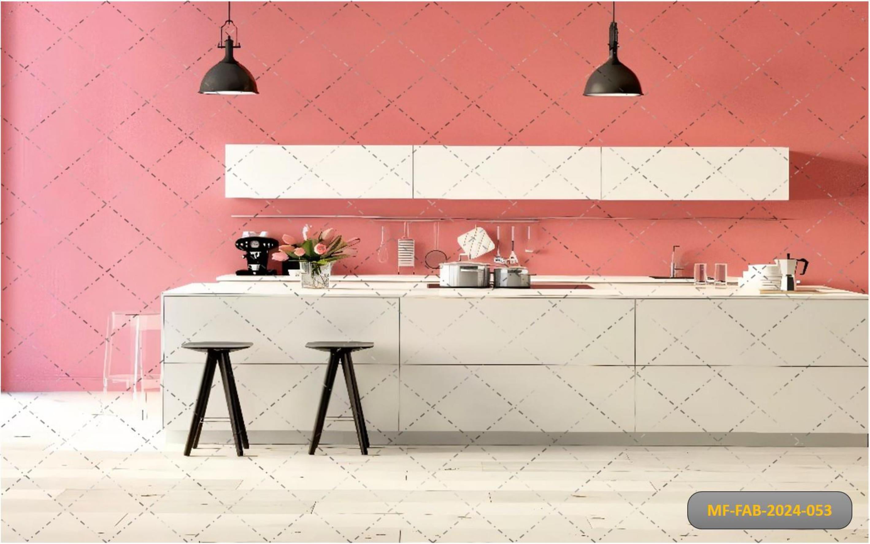 Peach Colour Kitchen babyphotoshoots Backdrop