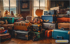 Luggage babyphotoshoot Backdrop