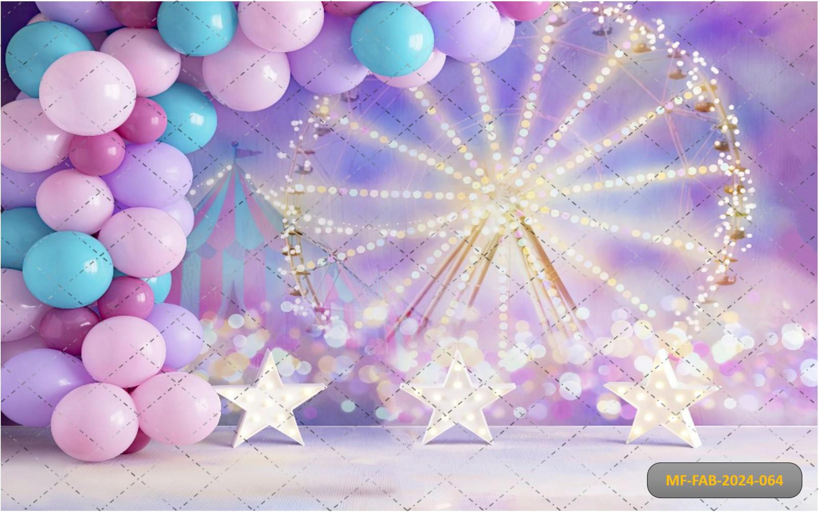 Star With Circus babyphotoshoot Backdrop