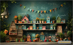 Minature School babyphotoshoot Backdrop