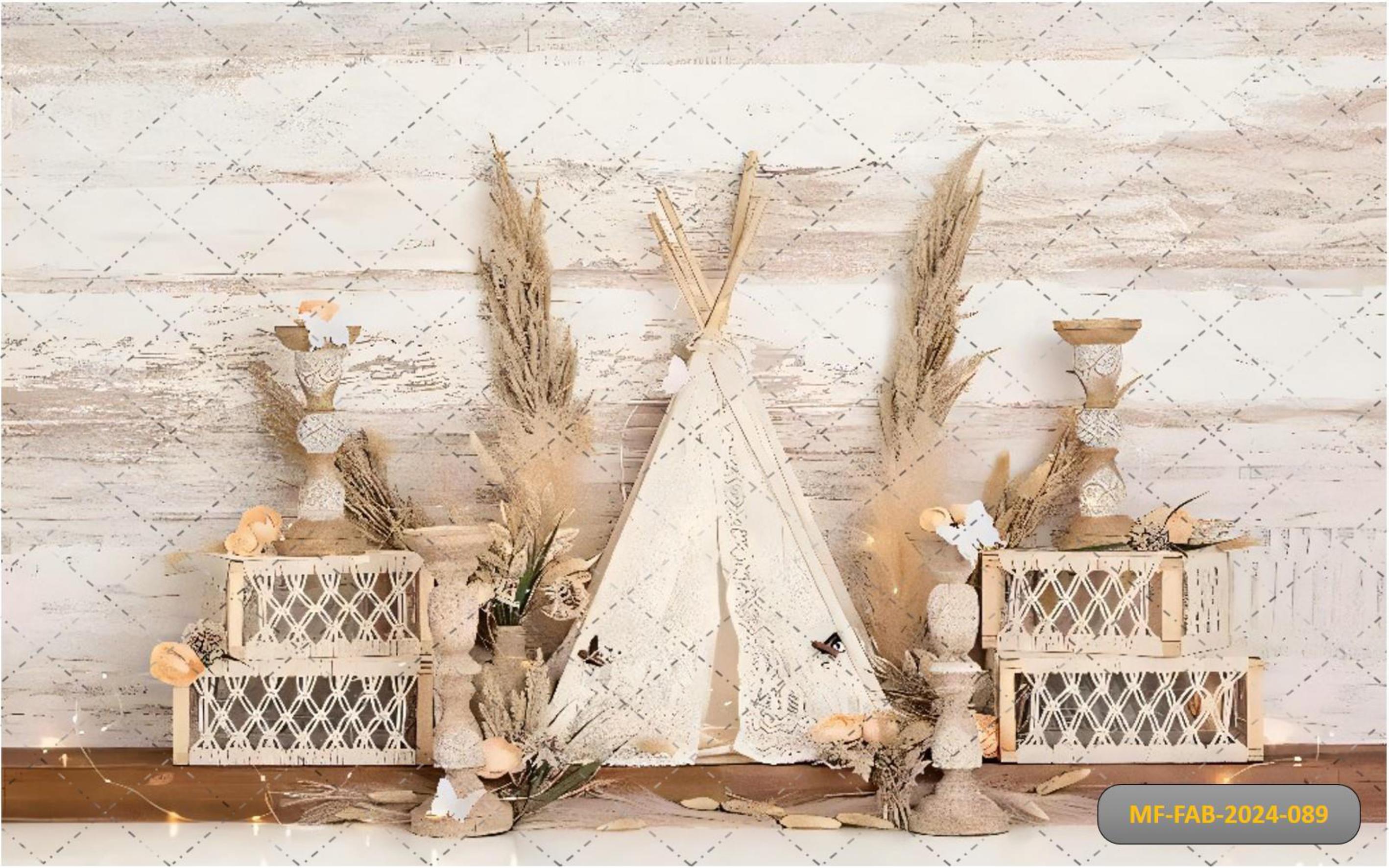 Tent With Boho babyphotoshoot Backdrop