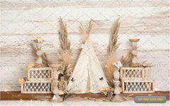 Tent With Boho babyphotoshoot Backdrop