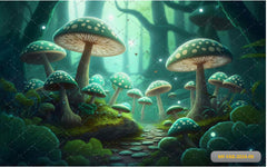 Mushroom Greenish babyphotoshoot Backdrop