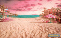 Pink Beach babyphotoshoot Backdrop
