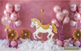Ballons With Horse backdrop-Fabric Backdrop