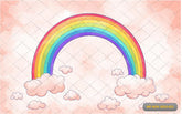 Pink Color Rainbow theme-Fabric Backdrop