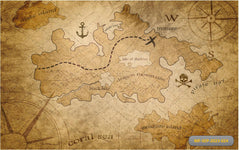 Sea Map theme-Fabric Backdrop