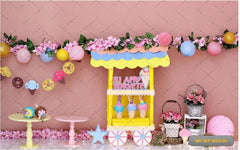 Ice-Cream Shop Backdrop-Fabric Backdrop