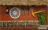 Village Pongal Cow Shed Backdrop