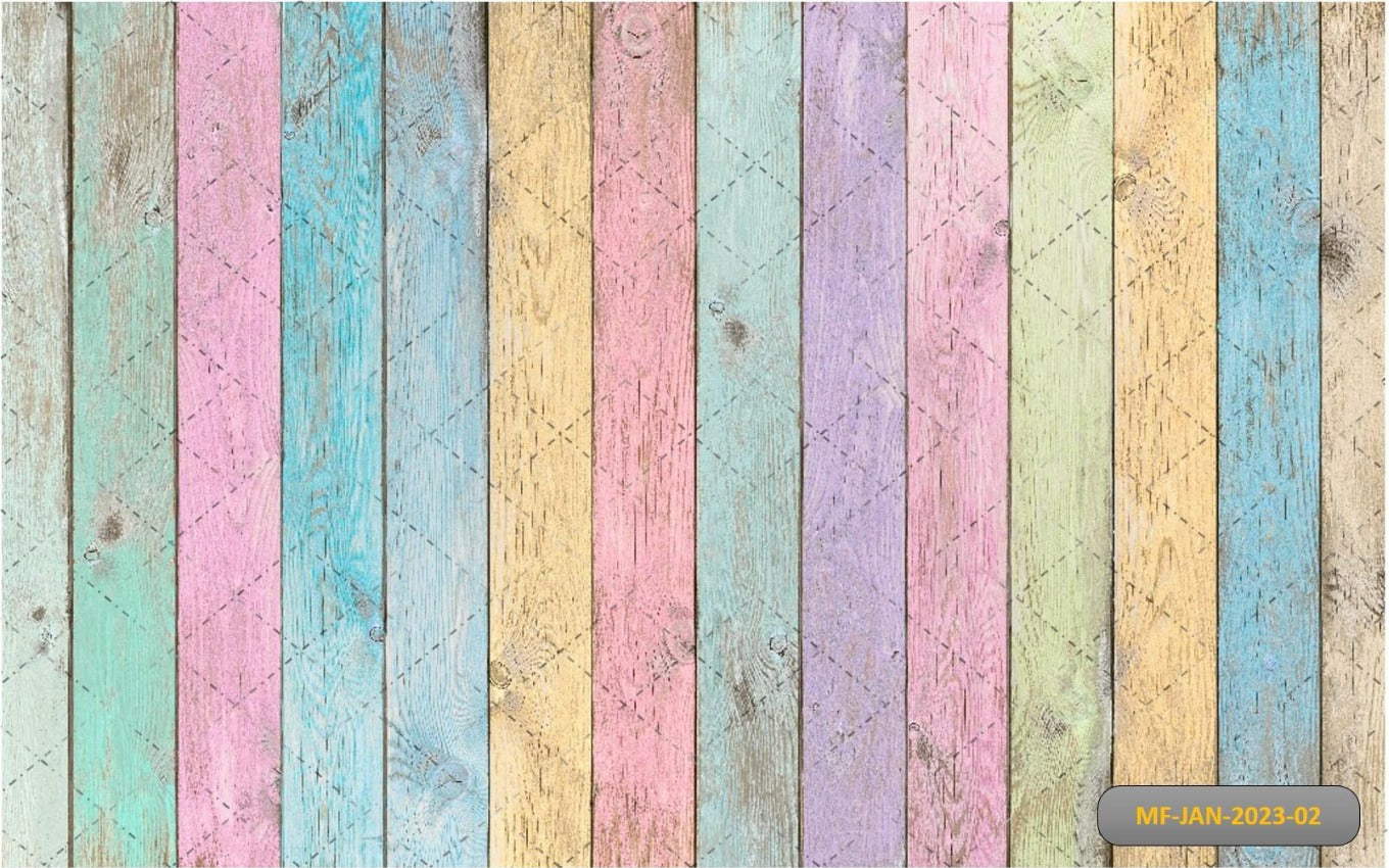Rainbow Color Wooden Backdrop