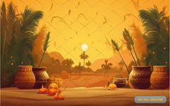 Pongal Pot With Sunrise Backdrop