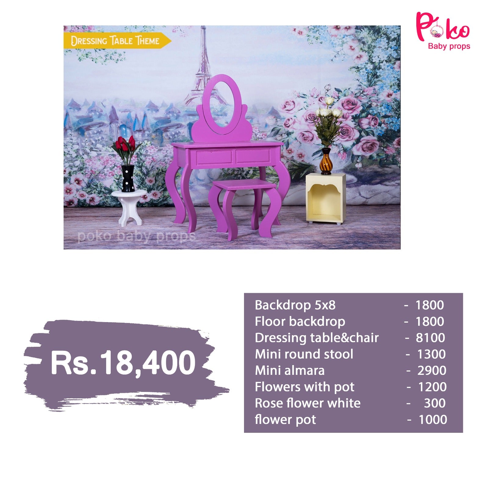 Dressing Table Ready To Shoot Baby Shoot Theme