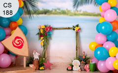 Beach With Balloon Backdrop