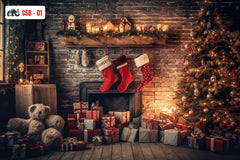 Christmas Tree Gifts babyphotoshoot Backdrop