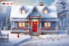 Snow Cover Christmas Backdrop