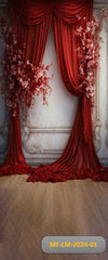 Rose red floral backdrop-Fabric backdrop
