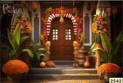 traditional floral backdrop