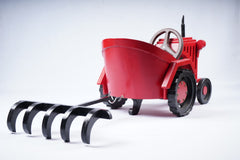 Traditional Red Tractor with Kalappai Baby Photoshoot Prop