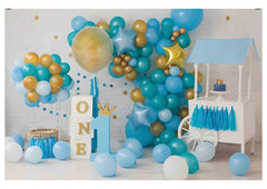 Blue Balloon babyphotoshoot Backdrop