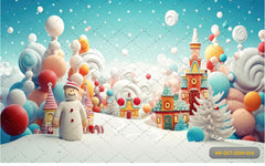 colour candy Christmas babyphotoshoot backdrop