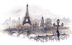 Eiffel Tower Backdrop-Fabric Backdrop