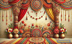 Floral darbar backdrops