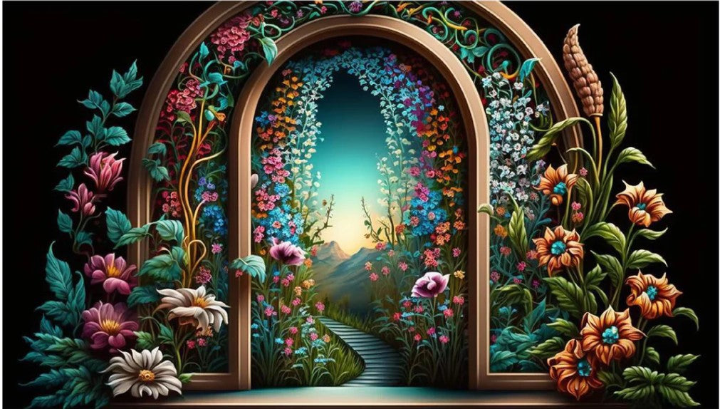 babyshoot backdrop Arch Creeper Flower Backdrop