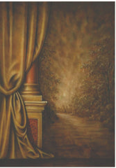 Golden Curtain Vintage Landscape 8×12 Ft Photoshoot Backdrop for Maternity