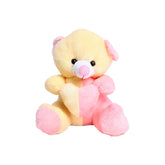 Teddy Bear-yellow with pink colour