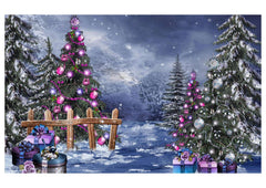 Christmas With Snow Backdrop