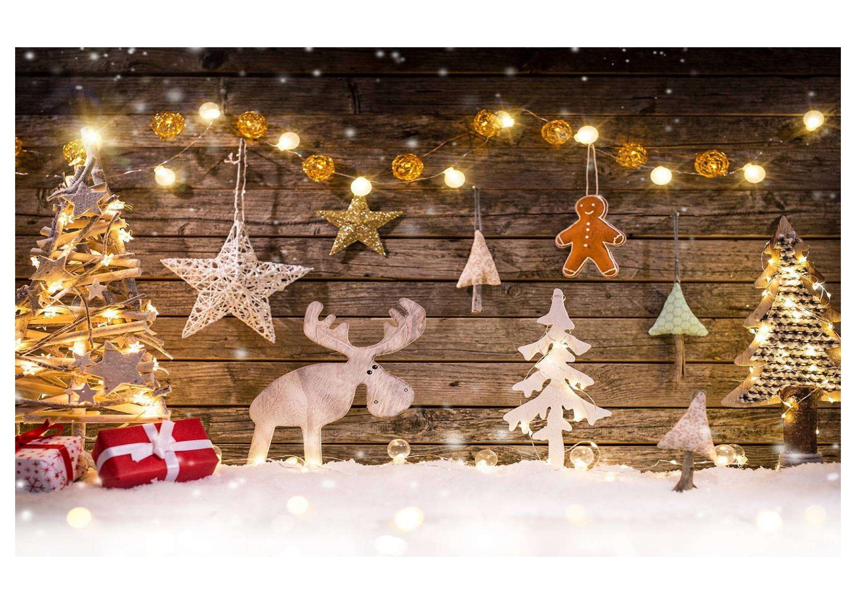 Christmas Doll Lighting Backdrop