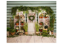 Door with Tree Backdrop