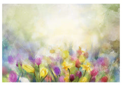 Violet With Pink Flower Backdrop