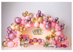 Pink Balloon Birthday Backdrop