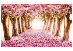Pink Color Forest Backdrop