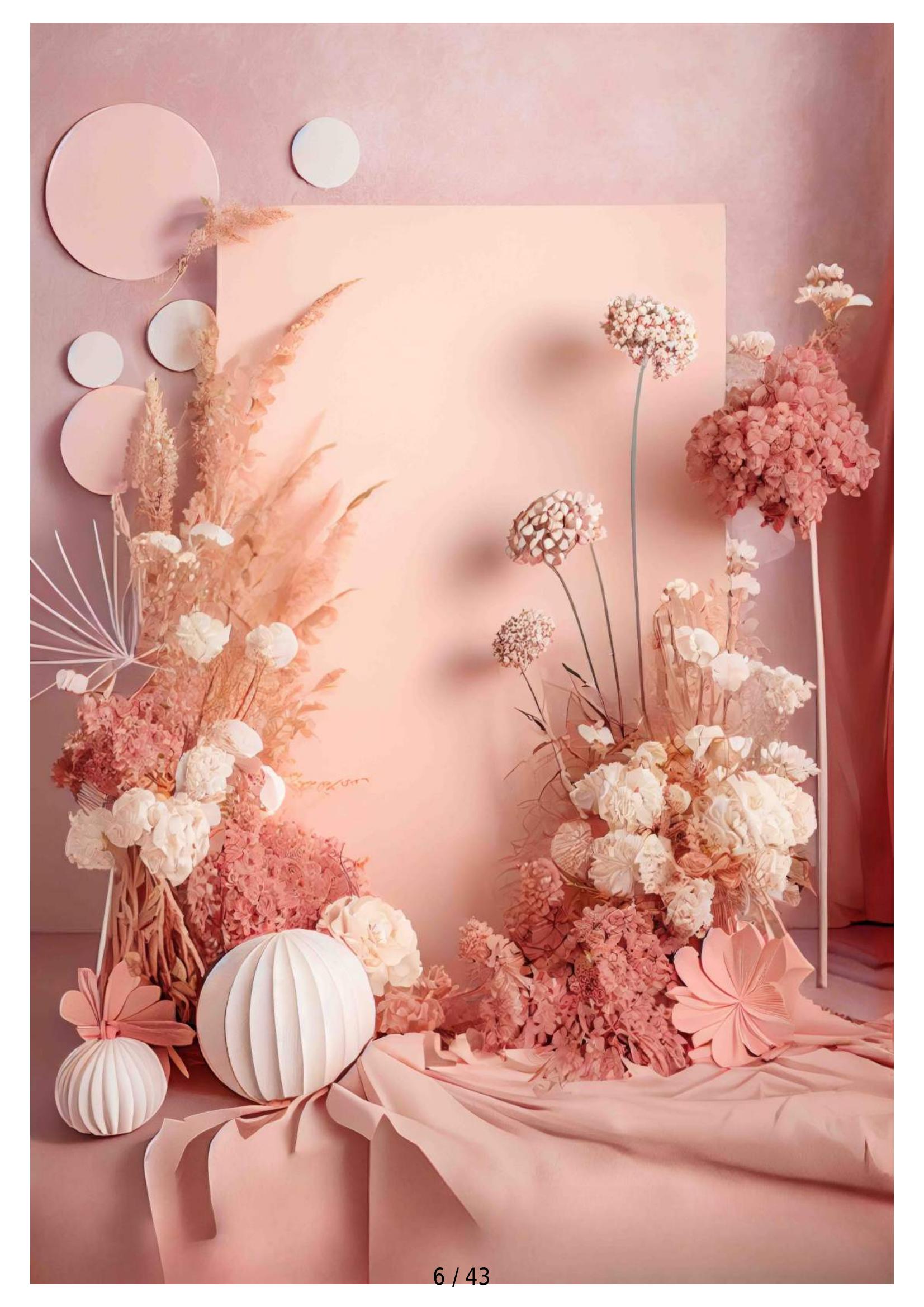 Pink dried flowers Backdrop