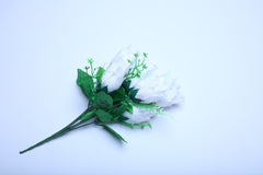 The Art Gallery Natural Looking Artificial White Rose Flowers for Home Decoration/Office/Gift