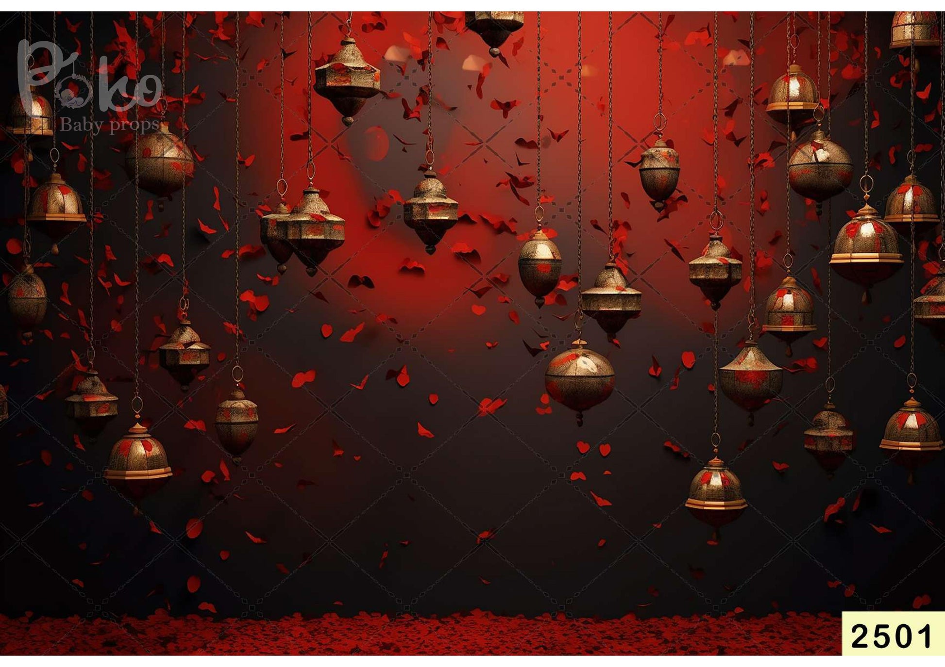 Hanging Lamp Red Backdrop