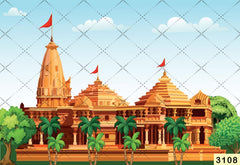 Ram Mandir Backdrop