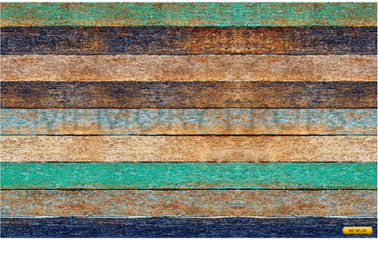 Green And Blue Wooden Backdrop